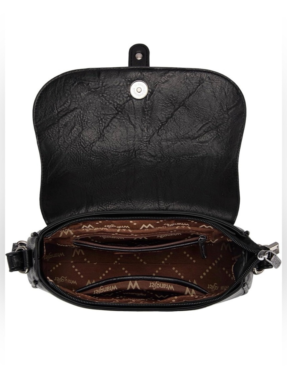 Wrangler Black/Leopard Shoulder Bag - Picture 4 of 5